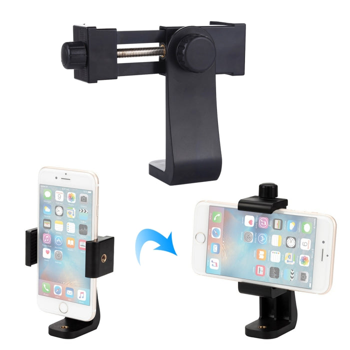 PULUZ Soporte de abrazadera para teléfono con disparo vertical horizontal universal giratorio de 360 grados para iPhone, Galaxy, Huawei, Xiaomi, Sony, HTC, Google y otros teléfonos inteligentes