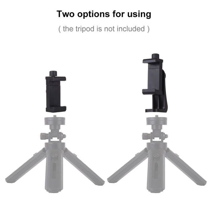 PULUZ Soporte de abrazadera para teléfono con disparo vertical horizontal universal giratorio de 360 grados para iPhone, Galaxy, Huawei, Xiaomi, Sony, HTC, Google y otros teléfonos inteligentes