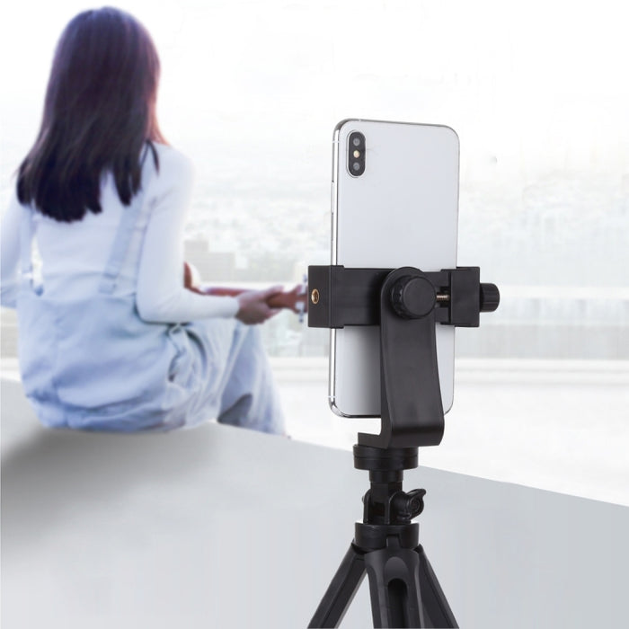 PULUZ Soporte de abrazadera para teléfono con disparo vertical horizontal universal giratorio de 360 grados para iPhone, Galaxy, Huawei, Xiaomi, Sony, HTC, Google y otros teléfonos inteligentes