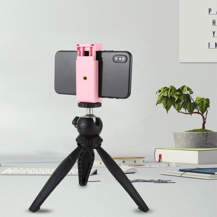 Abrazadera para teléfono con soporte para trípode PULUZ Selfie Sticks con orificios para tornillos de 1/4 de pulgada y base de zapata fría