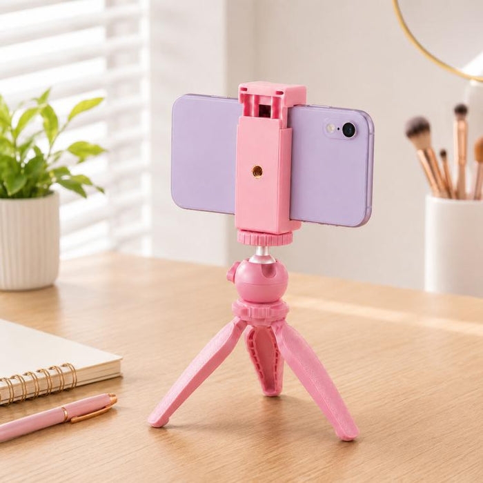 Abrazadera para teléfono con soporte para trípode PULUZ Selfie Sticks con orificios para tornillos de 1/4 de pulgada y base de zapata fría