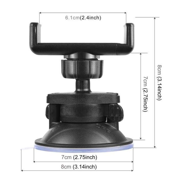 Soporte de abrazadera con ventosa giratoria PULUZ de 360 grados para iPhone, Galaxy, Huawei, Xiaomi, Sony, HTC, Google y otros teléfonos inteligentes