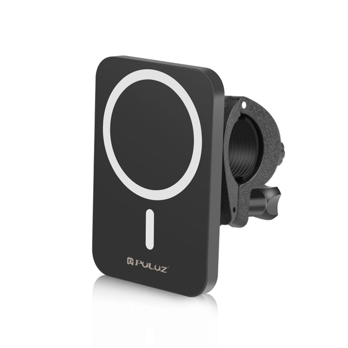 PULUZ 15W Cargador inalámbrico magnético Qi Vlogging Soporte de abrazadera para teléfono