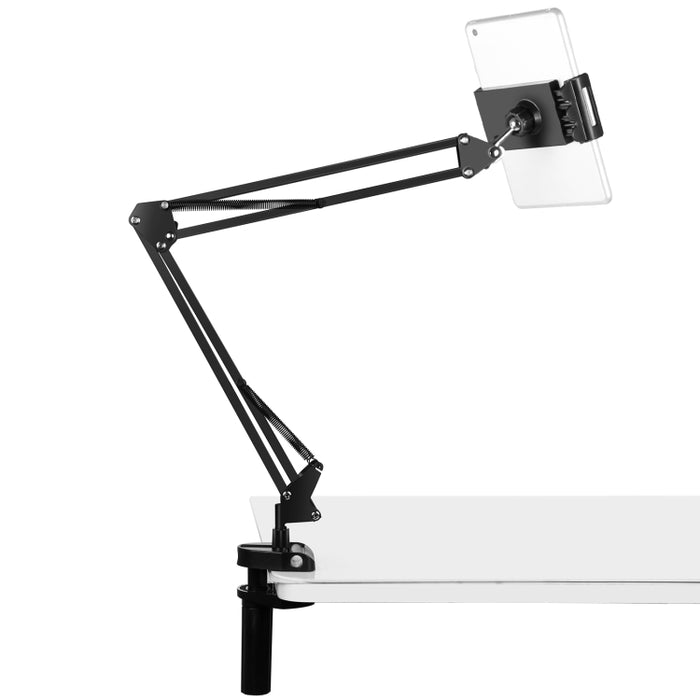Soporte de brazo articulado de escritorio PULUZ Live Broadcast con abrazadera para tableta, Tablet Clamp