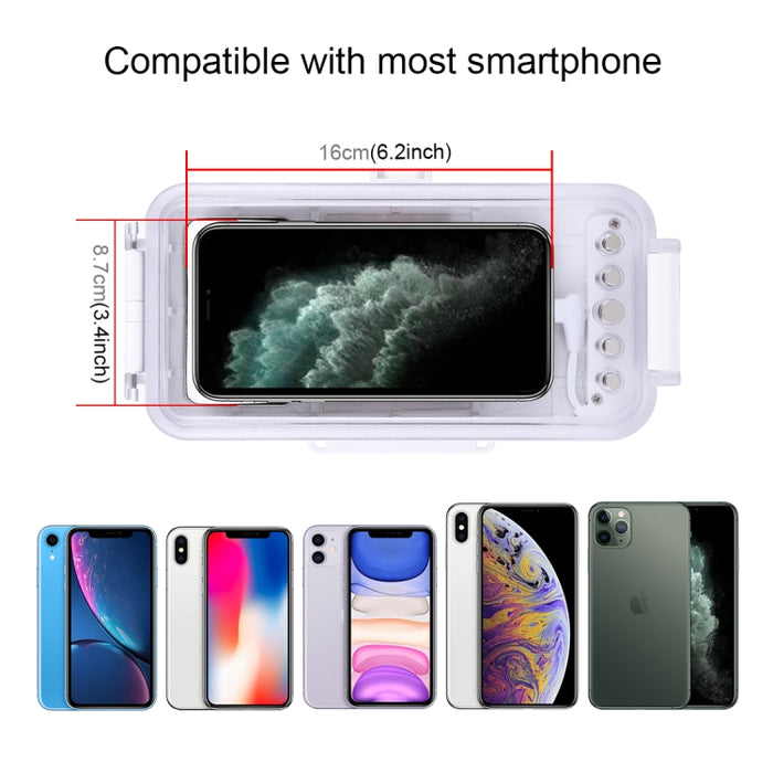 Carcasa de buceo impermeable PULUZ 45 m/147 pies para iPhone