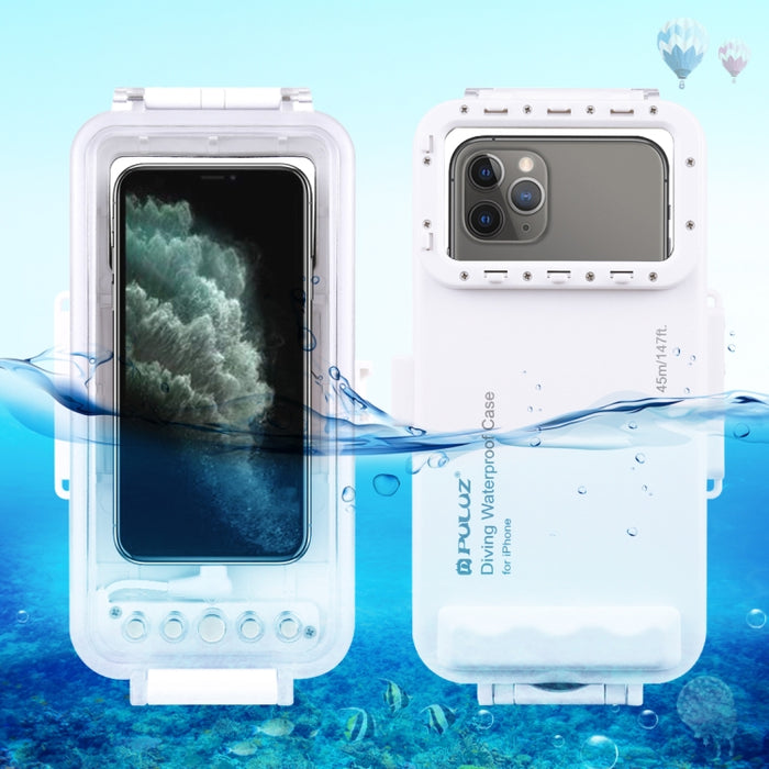 Carcasa de buceo impermeable PULUZ 45 m/147 pies para iPhone
