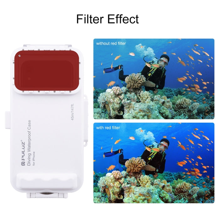 Carcasa de buceo impermeable PULUZ 45 m/147 pies para iPhone
