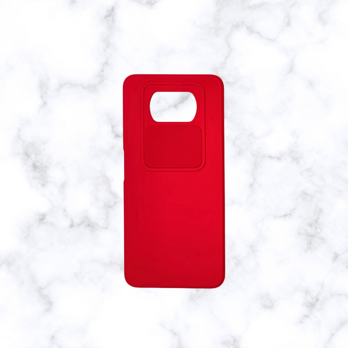 Para Xiaomi Pocophone X3 Funda protectora Antishock Liso (Rojo)