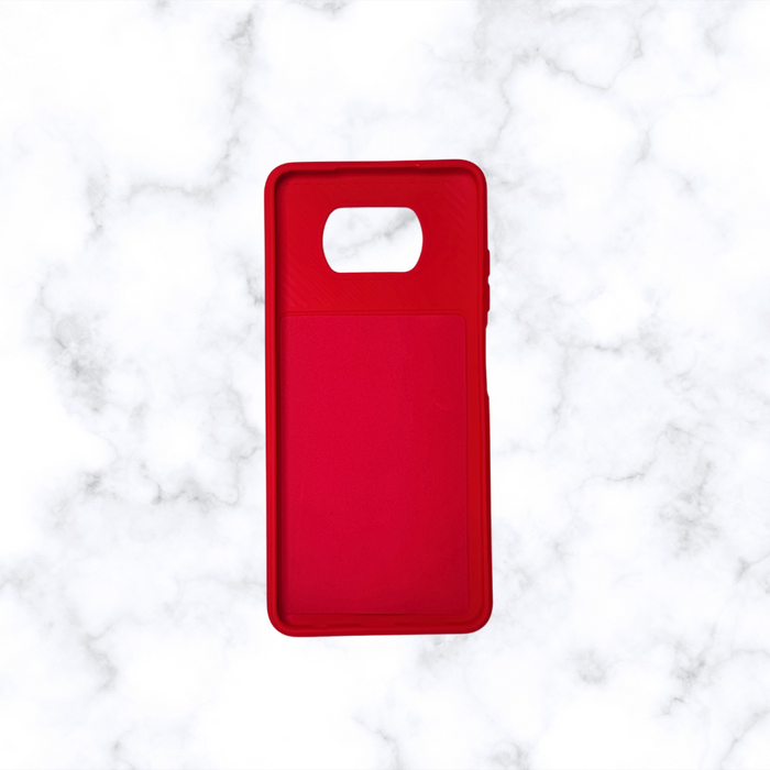 Para Xiaomi Pocophone X3 Funda protectora Antishock Liso (Rojo)