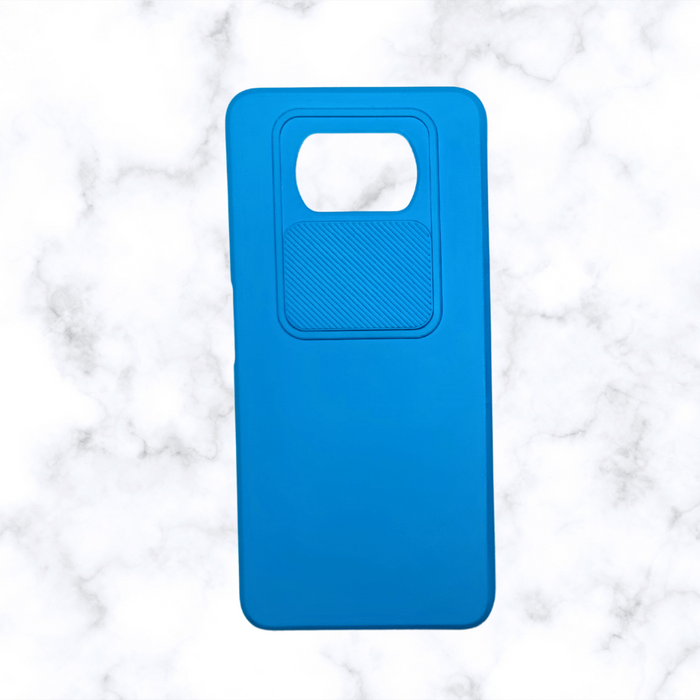 Para Xiaomi Pocophone X3 Funda protectora Antishock Liso (Azul Claro)
