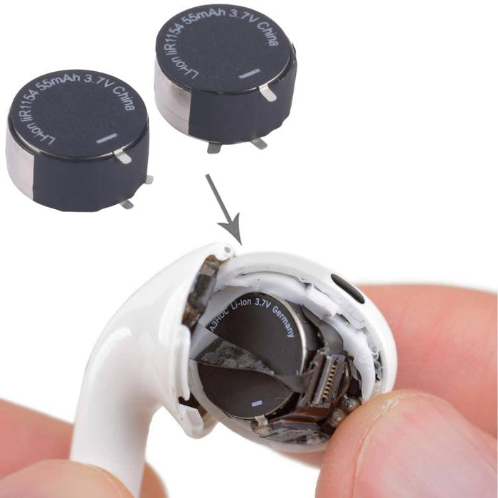 For Apple AirPods Pro 2 55mAh liR1154 Right + Left Earphone Battery