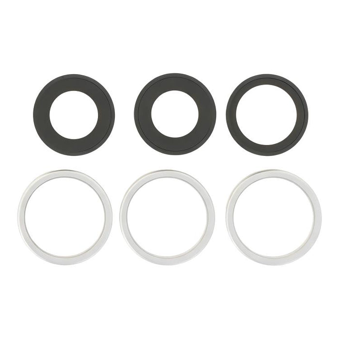 For iPhone 17 Pro Max / 17 Pro Rear Camera Lens Glass With Metal Ring Set, For iPhone 17 Pro / 17 Pro Max