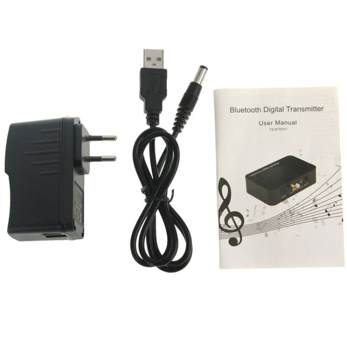 TS-BTDF01 Transmisor de audio coaxial óptico digital portátil Bluetooth 2.1 con conector de 3,5 mm para auriculares con altavoz Bluetooth / reproductor MP3 / MP4