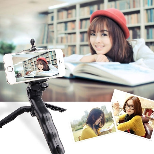 Empuñadura portátil/mini trípode Steadicam Curve con clip recto para GoPro HERO 4/3/3+/SJ4000/SJ5000/SJ6000 Sports DV/cámara digital/iPhone, Galaxy y otros teléfonos móviles