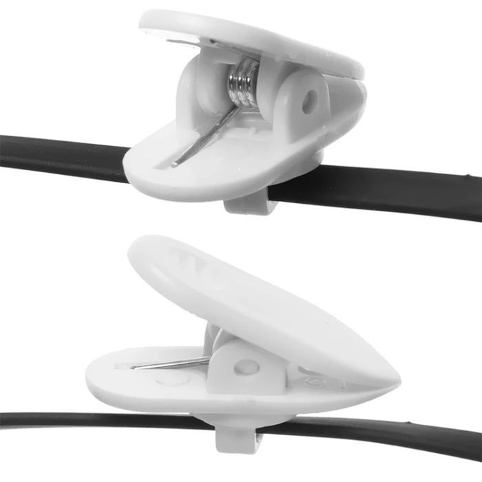 1000 Uds Cable giratorio para auriculares Clip abrazadera soporte montaje Collar ropa