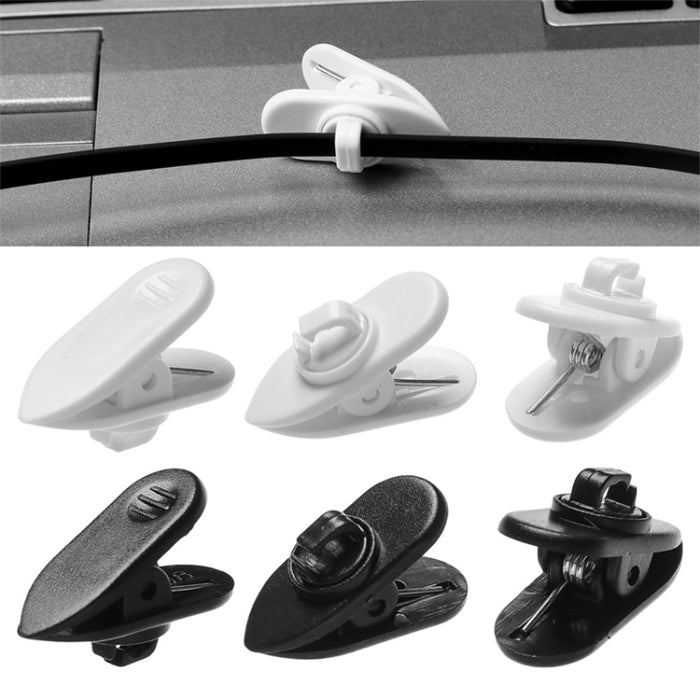 1000 Uds Cable giratorio para auriculares Clip abrazadera soporte montaje Collar ropa