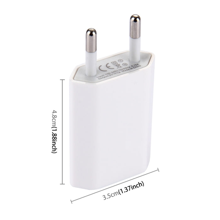 Cargador de viaje con puerto USB único de 5V / 1A, enchufe de la UE