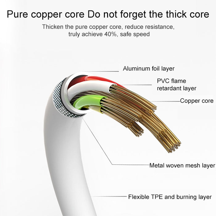 Cable de sincronización de datos de 3 m y 30 pines para iPhone / iPad, longitud: 3 m