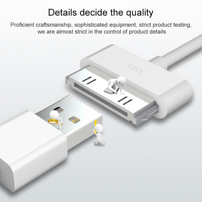 Cable de sincronización de datos de 2 m y 30 pines para iPhone 4 y 4S, iPhone 3GS / 3G, iPad 3 / iPad 2 / iPad