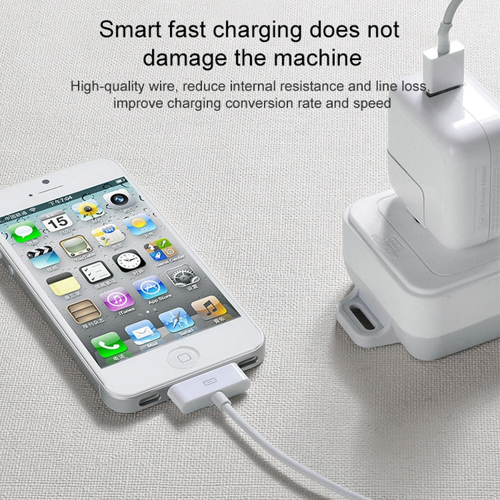 Cable de sincronización de datos de 2 m y 30 pines para iPhone 4 y 4S, iPhone 3GS / 3G, iPad 3 / iPad 2 / iPad