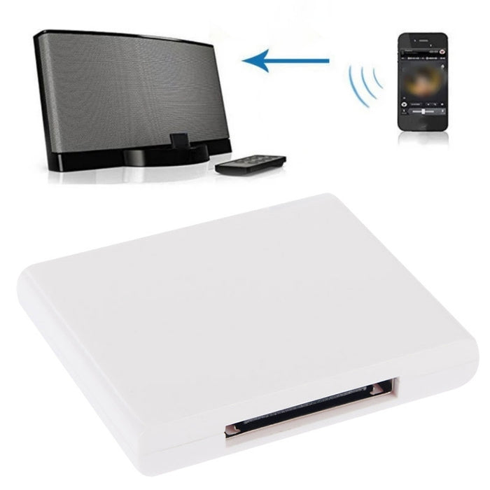 Receptor de Música Bluetooth Inalámbrico para iPhone 4 y 4S / (iPad 3) / iPad 2 / iPod / Cualquier Dispositivo Bluetooth