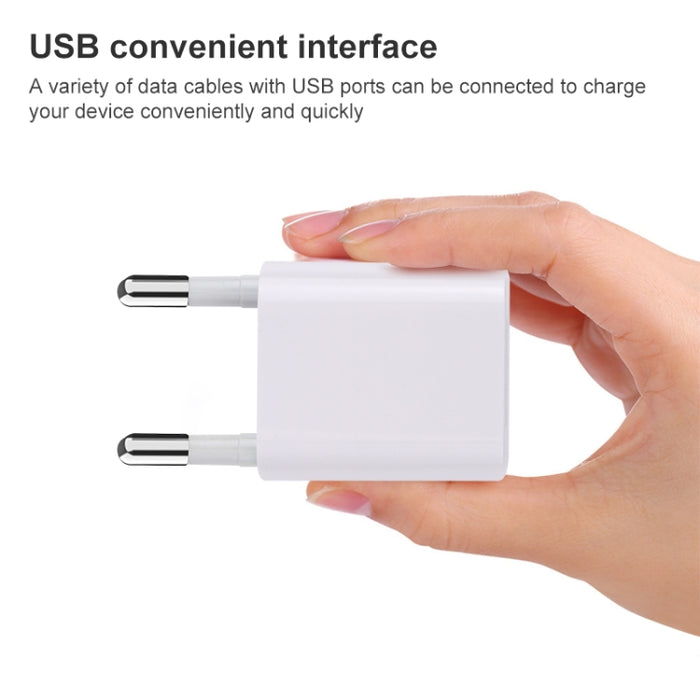 Mini cargador de viaje con interfaz USB única A2165 5V 1A, enchufe de EE. UU.