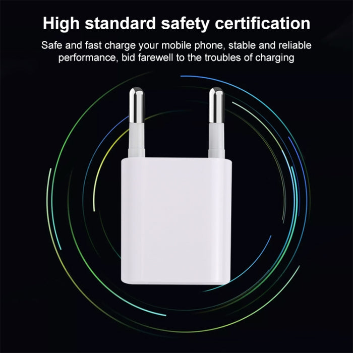 Mini cargador de viaje con interfaz USB única A2165 5V 1A, enchufe de EE. UU.