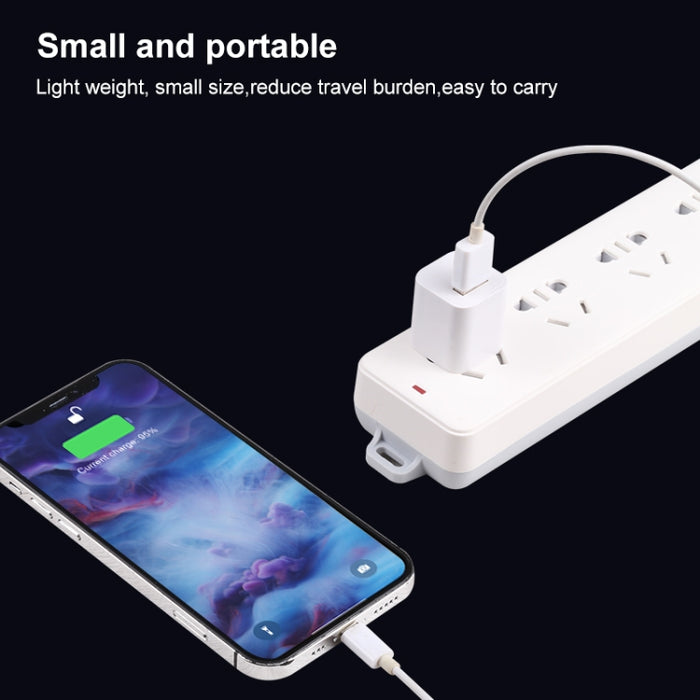 Mini cargador de viaje con interfaz USB única A2165 5V 1A, enchufe de EE. UU.