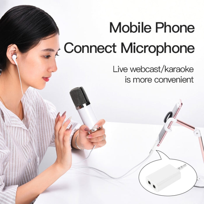 Adaptador divisor de auriculares de 3,5 mm, compatible con teléfonos, tabletas, auriculares, reproductor de MP3, estéreo para automóvil/hogar y más