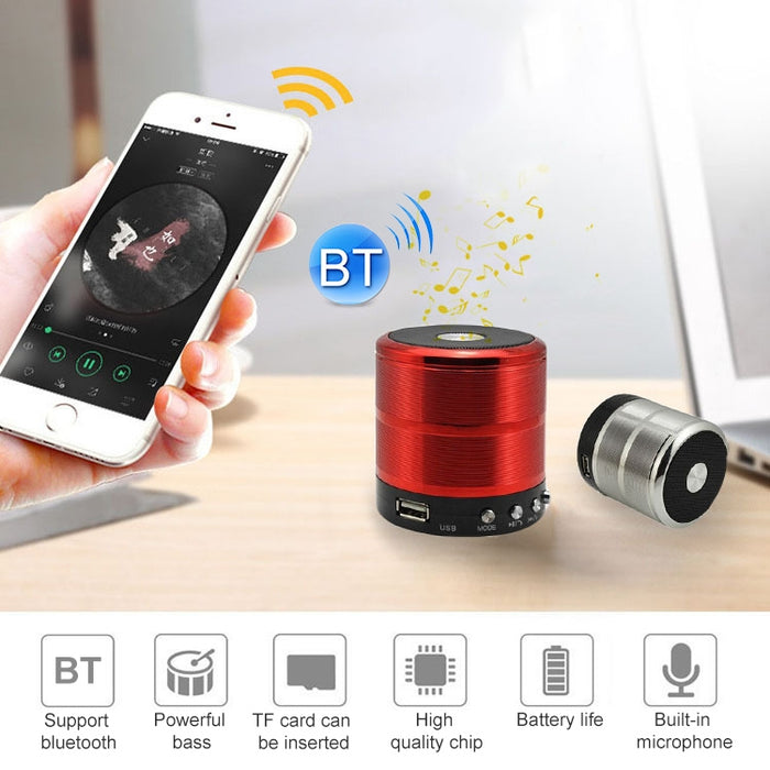 Altavoz portátil estéreo Bluetooth móvil de metal S28 con función de llamada manos libres