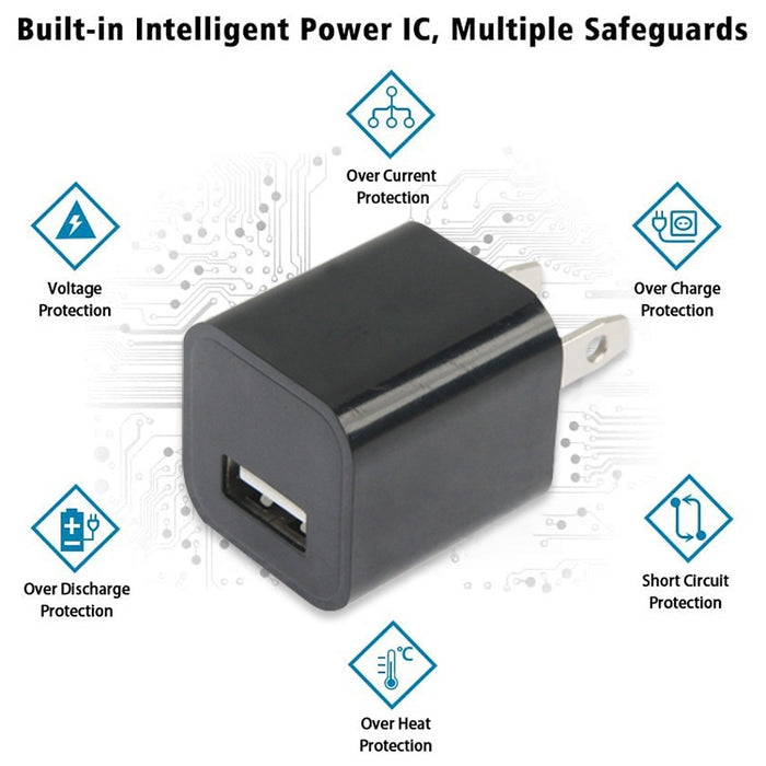 Cargador USB con enchufe estadounidense