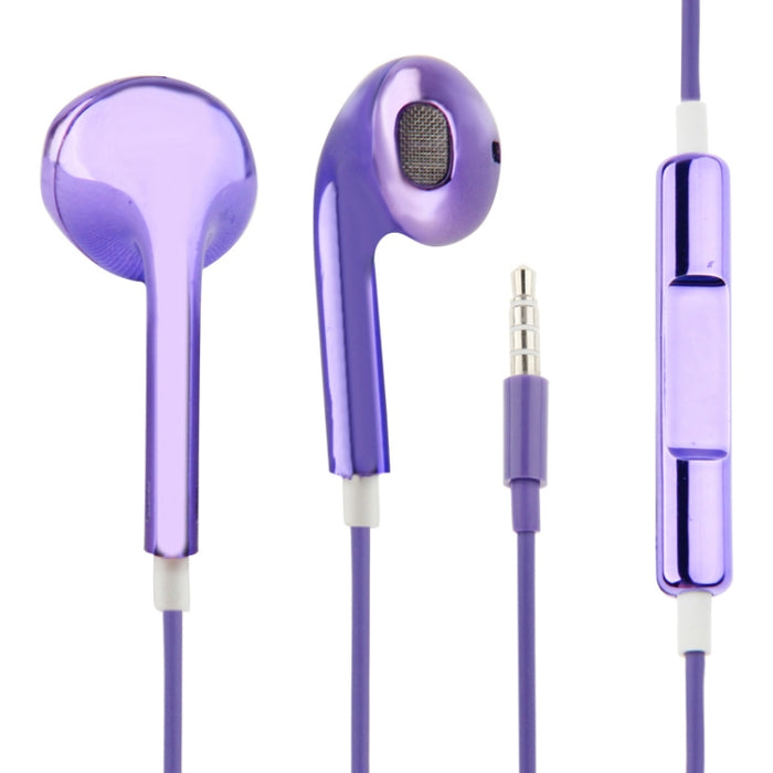 Auricular estéreo con control de cable de galvanoplastia de 3,5 mm para teléfonos Android / PC / reproductor de MP3 / computadoras portátiles