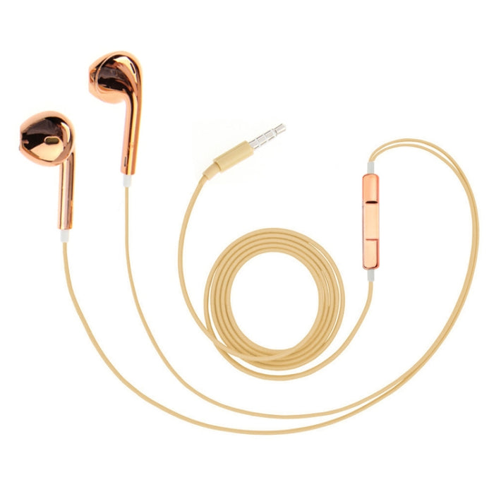 Auricular estéreo con control de cable de galvanoplastia de 3,5 mm para teléfonos Android / PC / reproductor de MP3 / computadoras portátiles