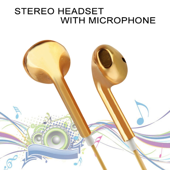 Auricular estéreo con control de cable de galvanoplastia de 3,5 mm para teléfonos Android / PC / reproductor de MP3 / computadoras portátiles