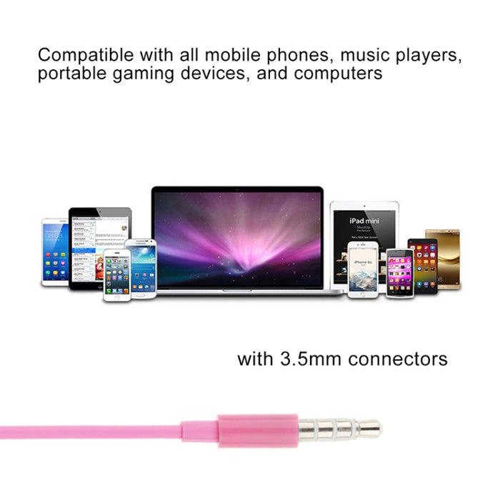 Auricular estéreo con control de cable de galvanoplastia de 3,5 mm para teléfonos Android / PC / reproductor de MP3 / computadoras portátiles