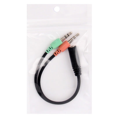 Micrófono con conector de 17 cm y 3,5 mm + cable para auriculares, compatible con teléfonos, tabletas, auriculares, reproductor de MP3, estéreo para automóvil/hogar y más