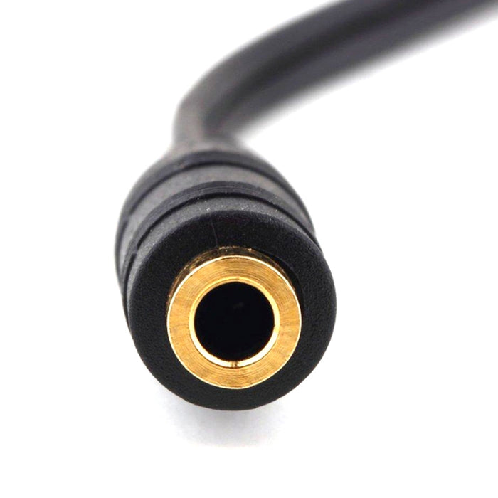Micrófono con conector de 17 cm y 3,5 mm + cable para auriculares, compatible con teléfonos, tabletas, auriculares, reproductor de MP3, estéreo para automóvil/hogar y más
