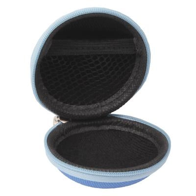 Caja con bolsa de transporte estilo rejilla para auriculares/auriculares