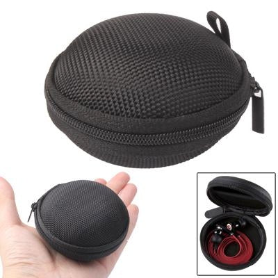Caja con bolsa de transporte estilo rejilla para auriculares/auriculares