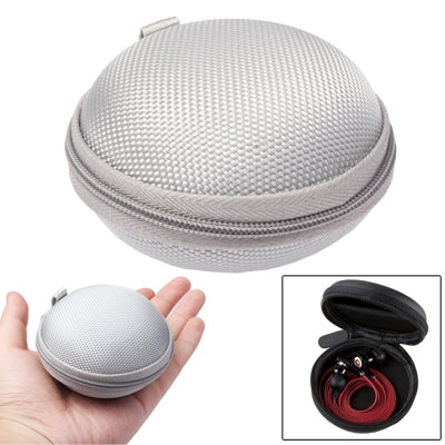 Caja con bolsa de transporte estilo rejilla para auriculares/auriculares