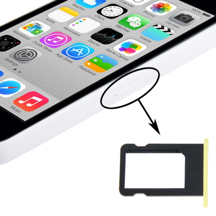 Soporte para bandeja de tarjeta SIM para iPhone 5C, For 5C, For iPhone 5C (Yellow), For iPhone 5C