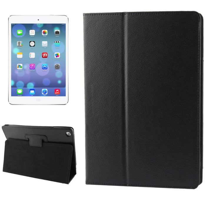 Funda de cuero con tapa con textura Litchi con soporte y función de suspensión/activación para iPad Air