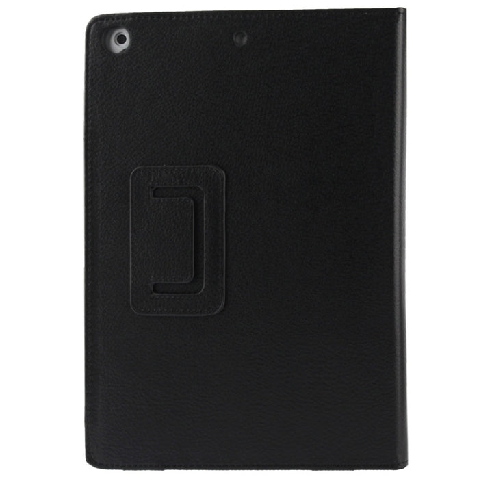 Funda de cuero con tapa con textura Litchi con soporte y función de suspensión/activación para iPad Air