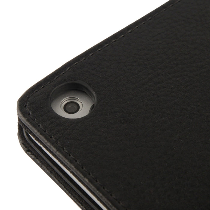 Funda de cuero con tapa con textura Litchi con soporte y función de suspensión/activación para iPad Air