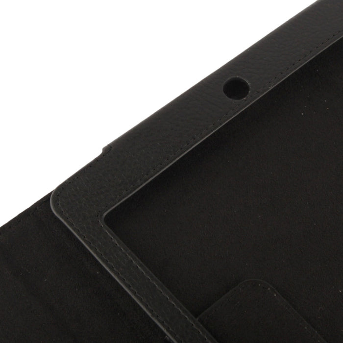 Funda de cuero con tapa con textura Litchi con soporte y función de suspensión/activación para iPad Air