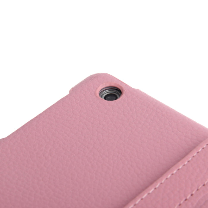 Funda para tableta de cuero con rotación de 360 grados con textura Litchi y soporte para iPad Air / Air 2 / iPad 9.7 2017 / iPad 9.7 2018