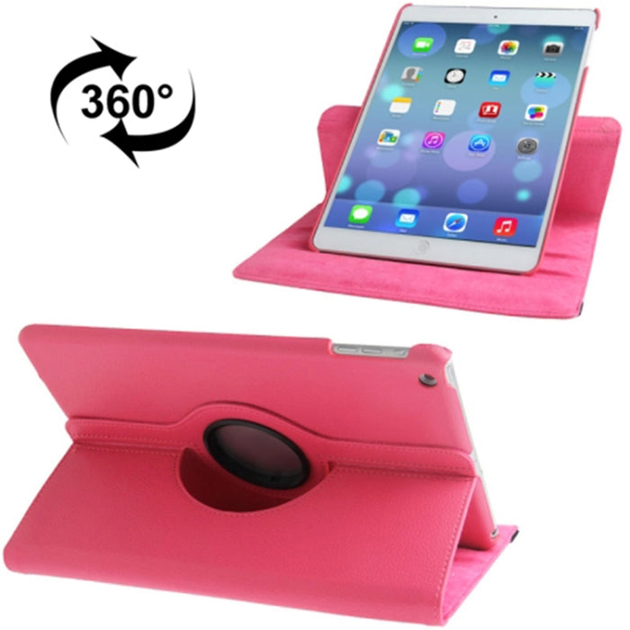 Funda para tableta de cuero con rotación de 360 grados con textura Litchi y soporte para iPad Air / Air 2 / iPad 9.7 2017 / iPad 9.7 2018