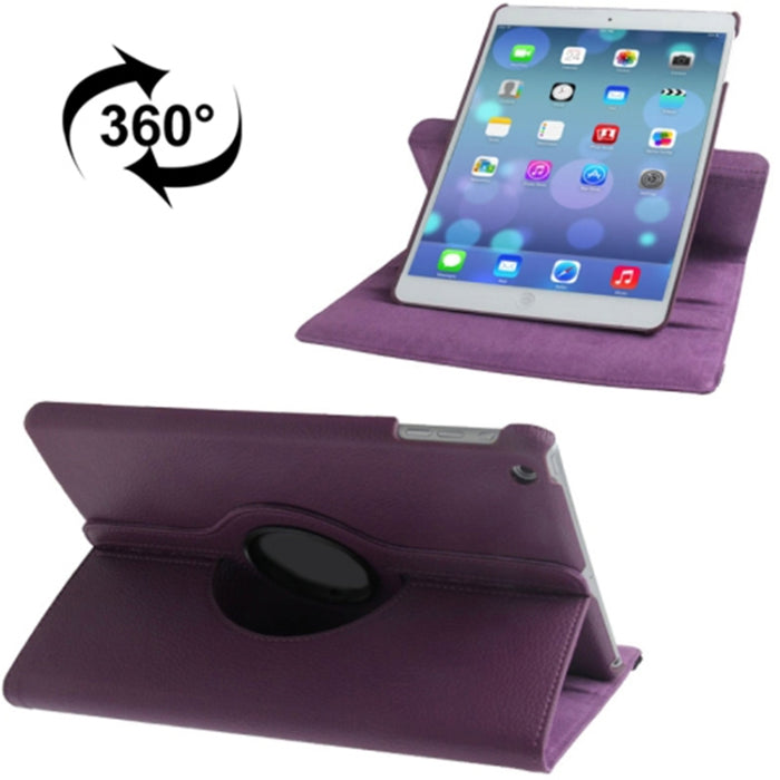 Funda para tableta de cuero con rotación de 360 grados con textura Litchi y soporte para iPad Air / Air 2 / iPad 9.7 2017 / iPad 9.7 2018