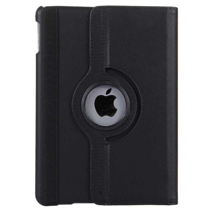 Para iPad 9,7 (2018) y iPad 9,7 (2017) y Air 2 y Air Funda de cuero con textura Litchi con rotación de 360 grados y soporte de 2 engranajes