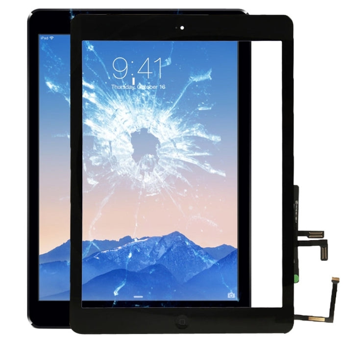 Botón del controlador + Botón de tecla de inicio Cable flexible de membrana PCB + Adhesivo de instalación del panel táctil, Panel táctil para iPad Air / iPad 5, For Apple iPad Air / iPad 5